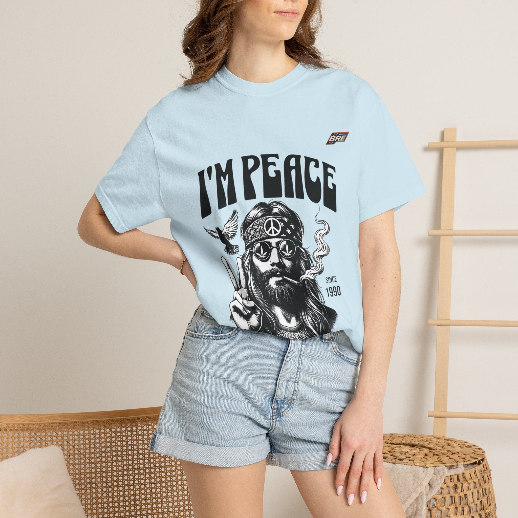 I'm Peace Vintage Hippie T-Shirt — Peace Sign, Dove & Retro Graphic Tee