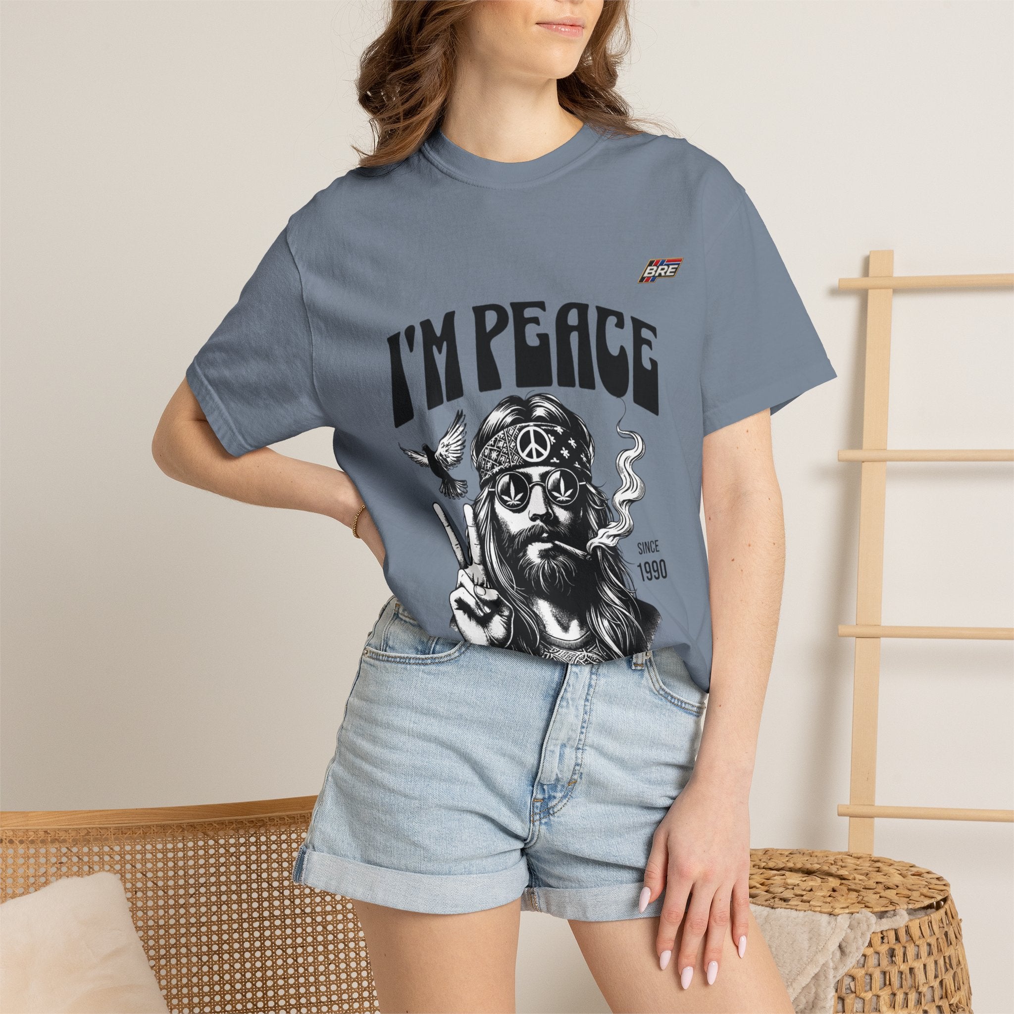 I'm Peace Vintage Hippie T-Shirt — Peace Sign, Dove & Retro Graphic Tee