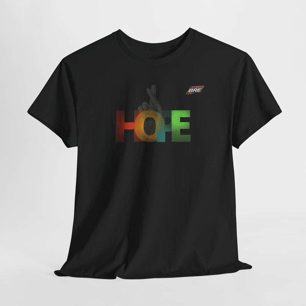 Hope Peace Sign Tee — Rainbow HOPE Graphic T-Shirt