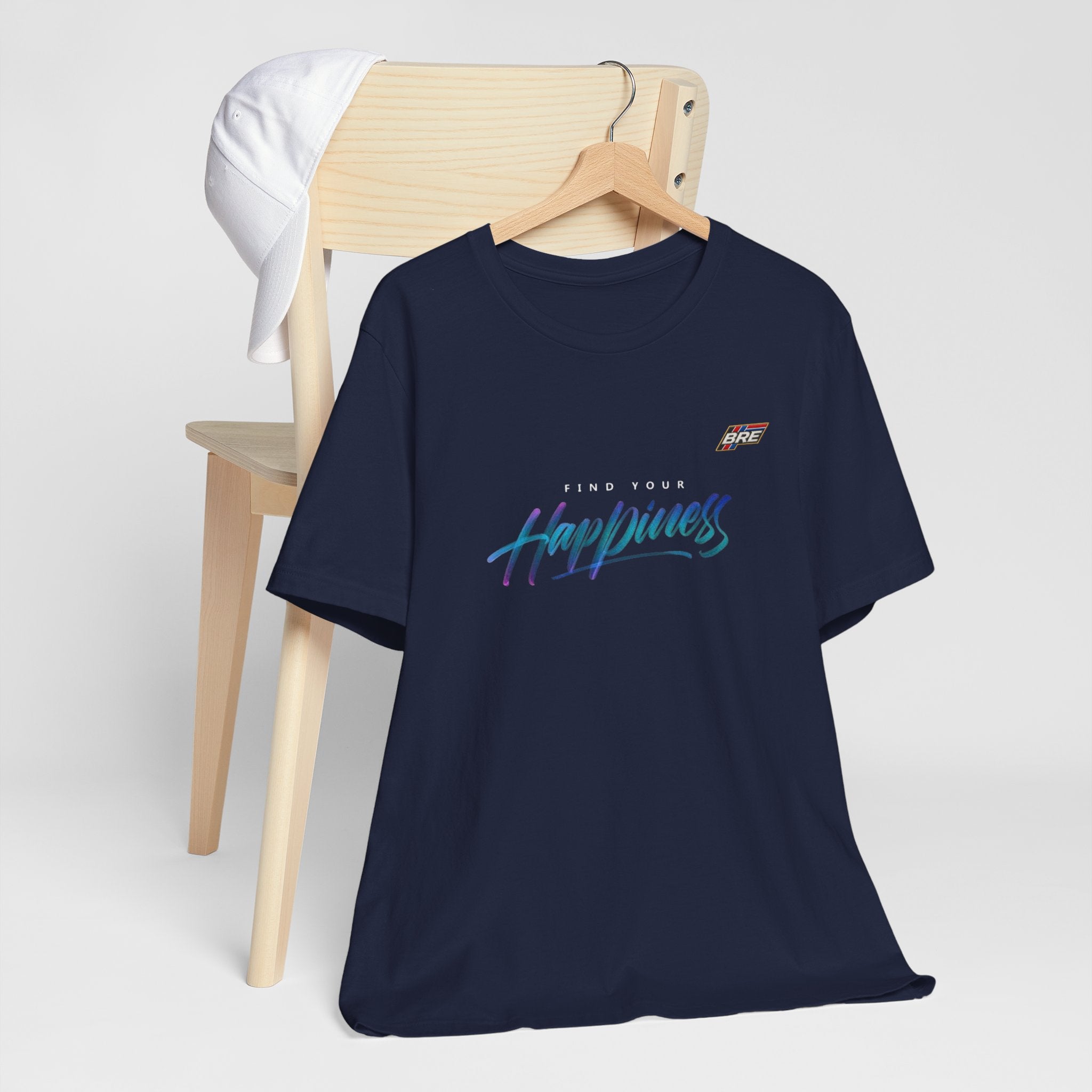 Find Your Happiness Tee — Retro Script Graphic T-Shirt