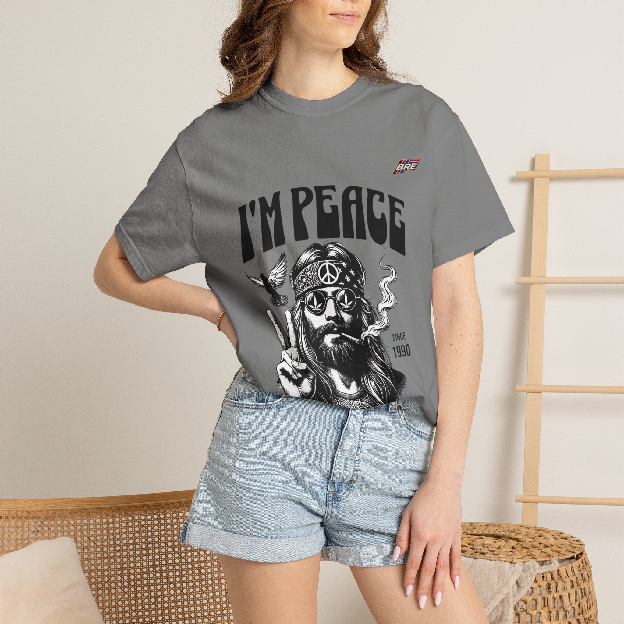 I'm Peace Vintage Hippie T-Shirt — Peace Sign, Dove & Retro Graphic Tee