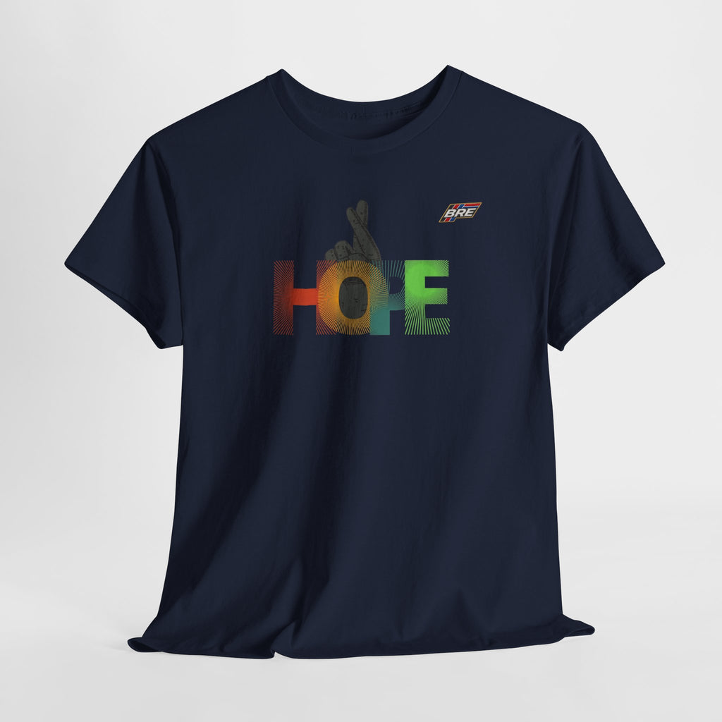 Hope Peace Sign Tee — Rainbow HOPE Graphic T-Shirt