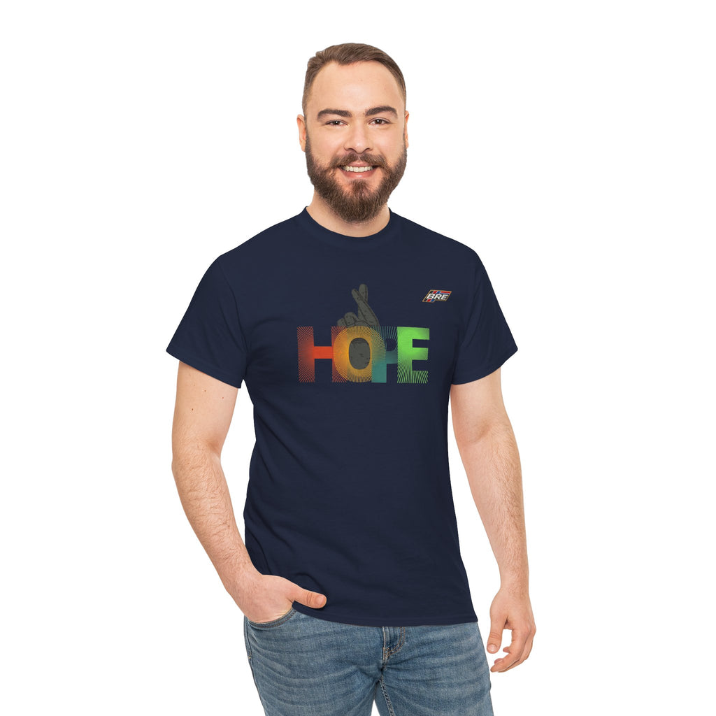 Hope Peace Sign Tee — Rainbow HOPE Graphic T-Shirt