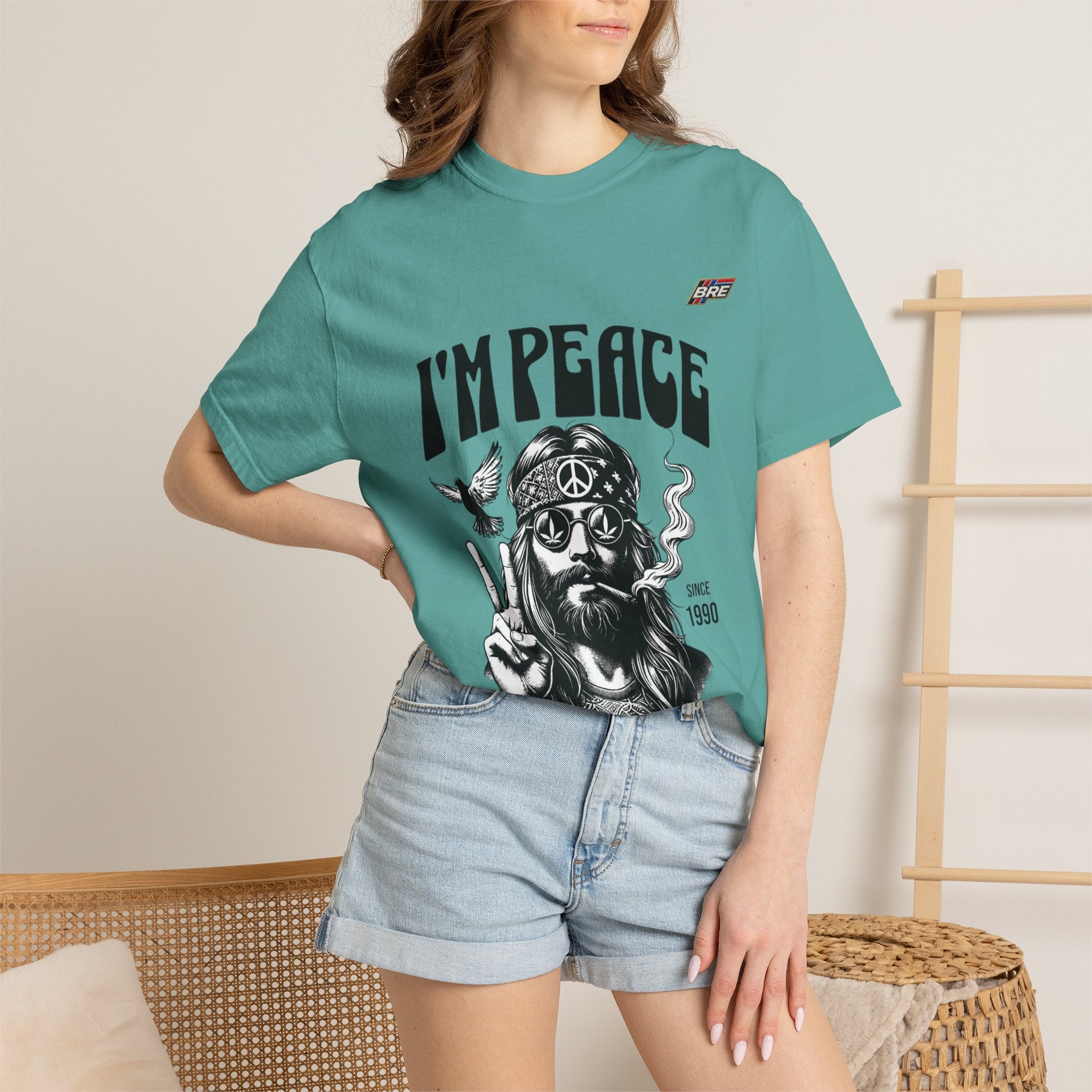 I'm Peace Vintage Hippie T-Shirt — Peace Sign, Dove & Retro Graphic Tee