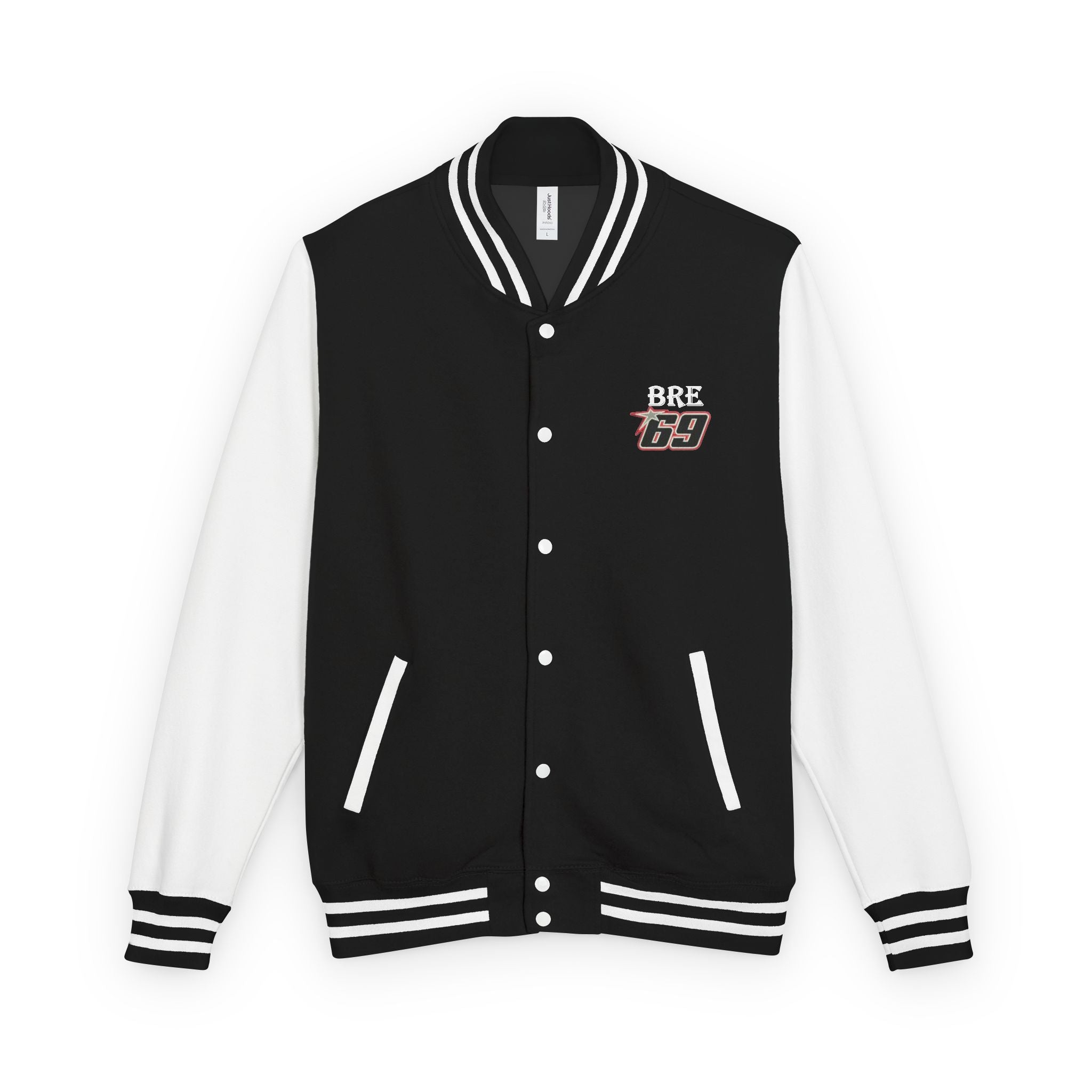 Pink Butterfly Letterman Jacket — Varsity Style Jacket with 'PINK' Back Design
