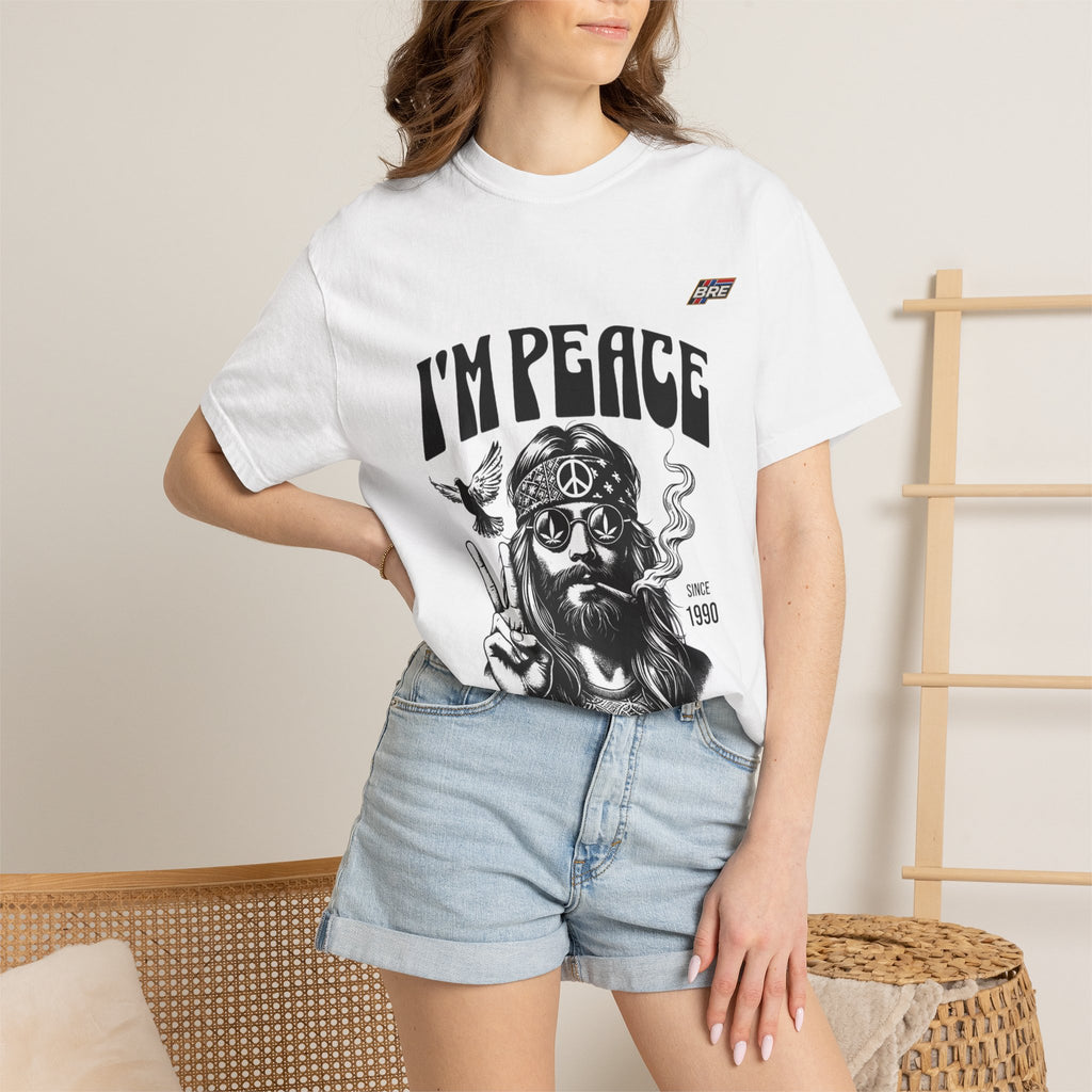 I'm Peace Vintage Hippie T-Shirt — Peace Sign, Dove & Retro Graphic Tee