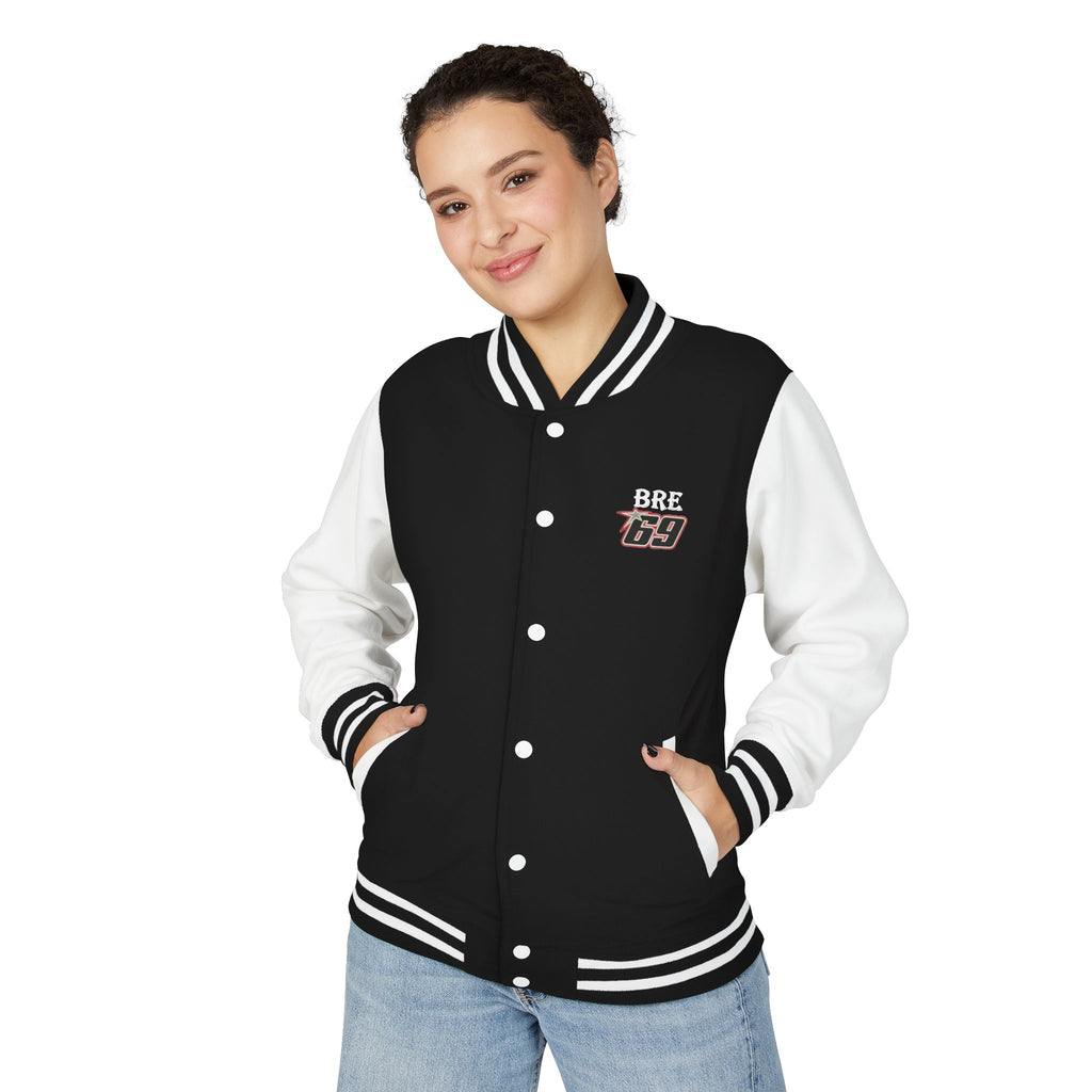 Pink Butterfly Letterman Jacket — Varsity Style Jacket with 'PINK' Back Design