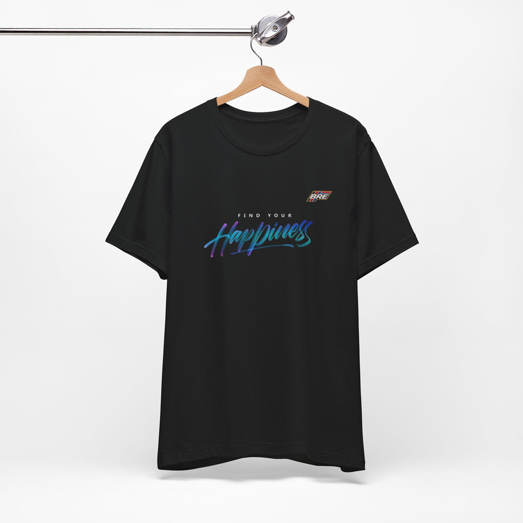 Find Your Happiness Tee — Retro Script Graphic T-Shirt
