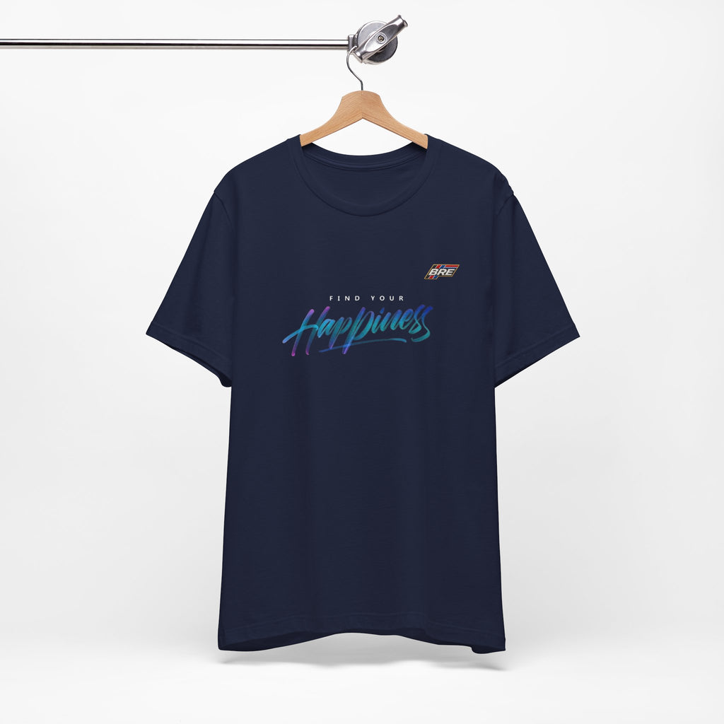 Find Your Happiness Tee — Retro Script Graphic T-Shirt