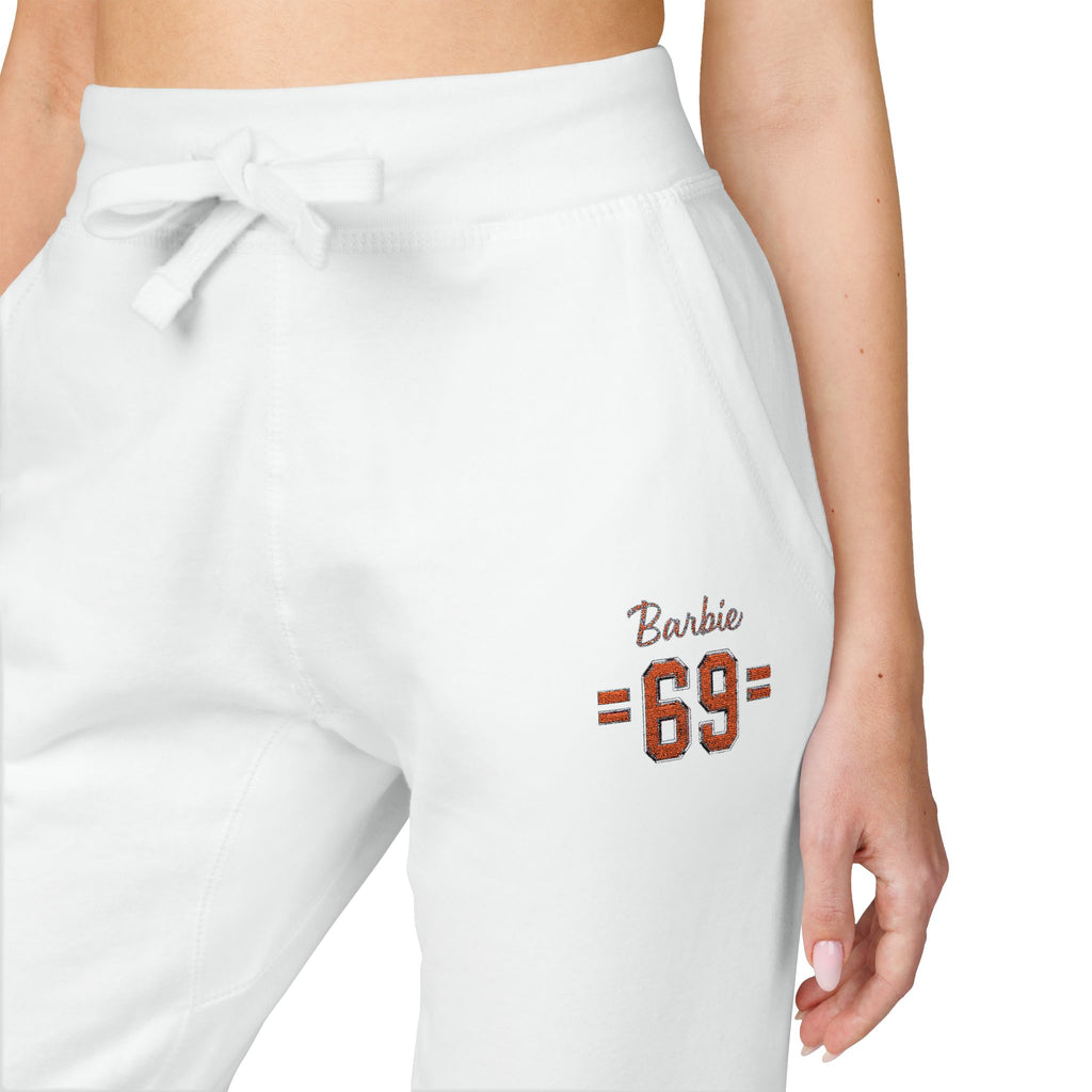 Embroidered 'Since 69' Fleece Sweatpants — Cozy Casual Joggers